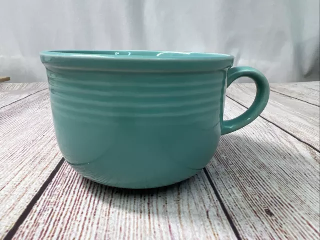 Montgomery Wards Color Connection Stoneware Teal Coffee Cup Made In Japan