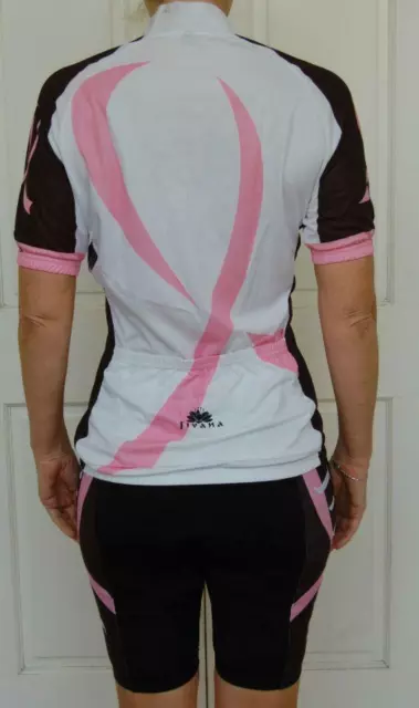 JIVANA Cycling Bike Knick Pant Jersey Kit Set Ladies womens Pink & Black XS-3XL 3