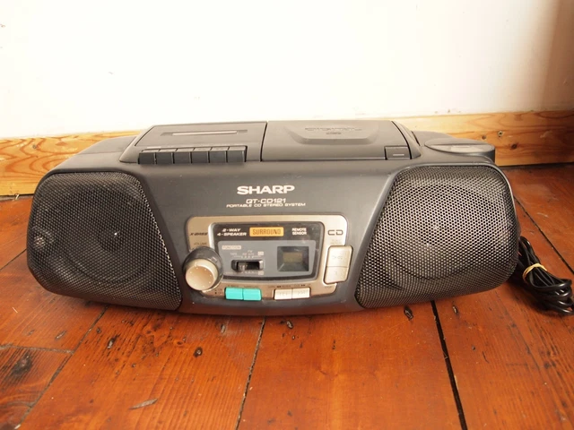 SHARP QT CD 121 Portable CD Cassette Stereo Boombox £24.95