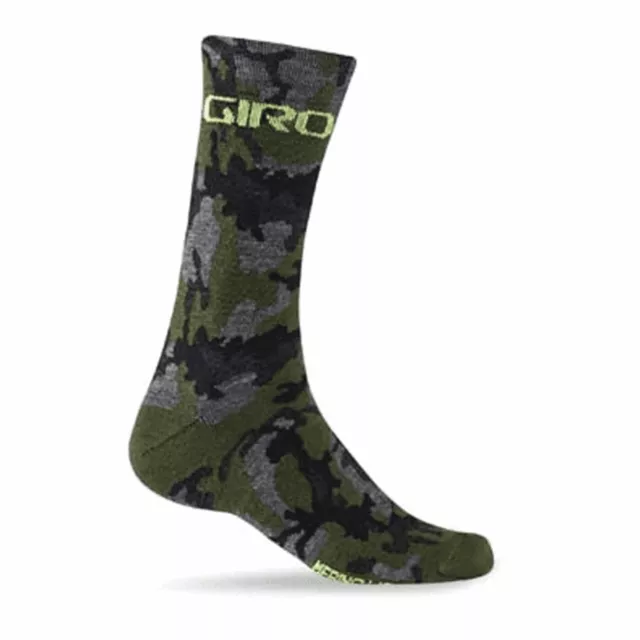 Calze seas lana merino camo/giallo fluo taglia 36-39 Giro