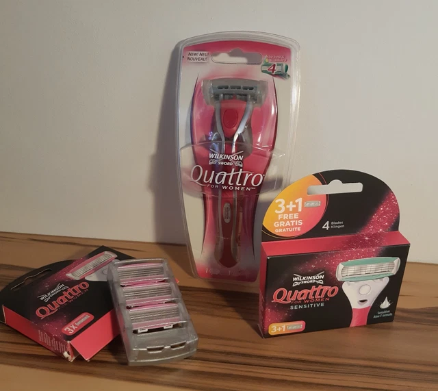 Wilkinson Sword Quattro for Women Rasierer Rasierklingen mit 8 Klingen
