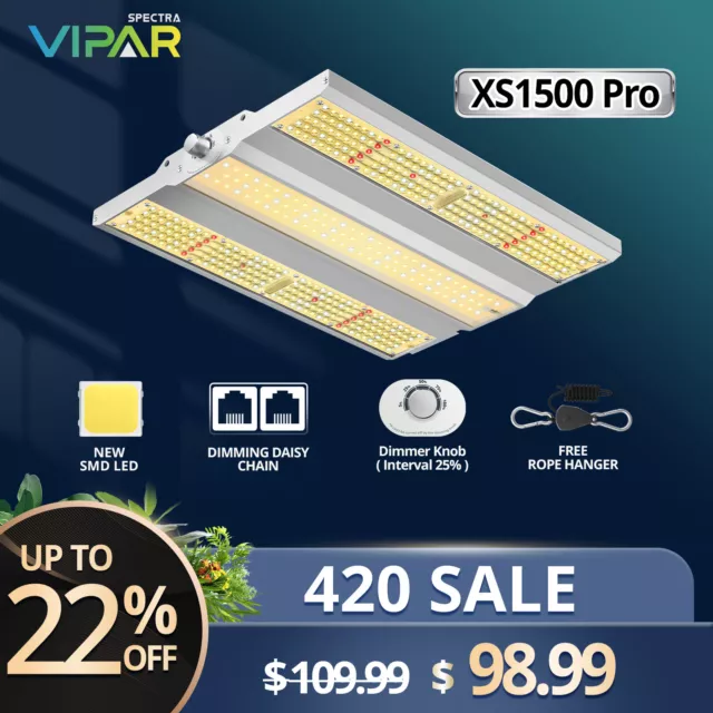 VIPARSPECTRA NEW XS1500 Pro LED Grow Light Full Spectrum for Indoor Veg Flower