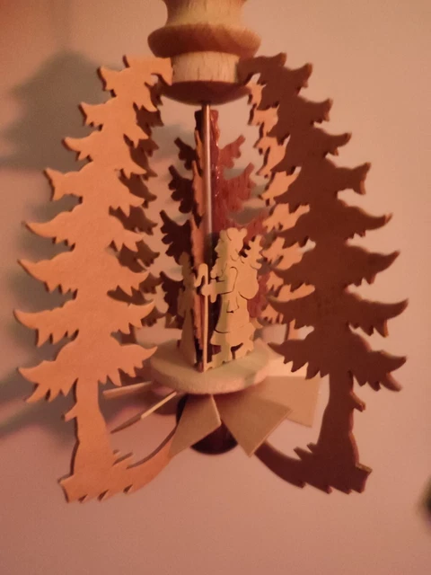 ERZGEBIRGE ORIGINAL HÄNGEPYRAMIDE Fichte Handarbeit Weihnachtsdeko EUR