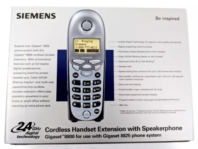 Siemens 8800 Gigaset 2Line Cordless Handset For Gigaset 8825 | New In Sealed Box 2