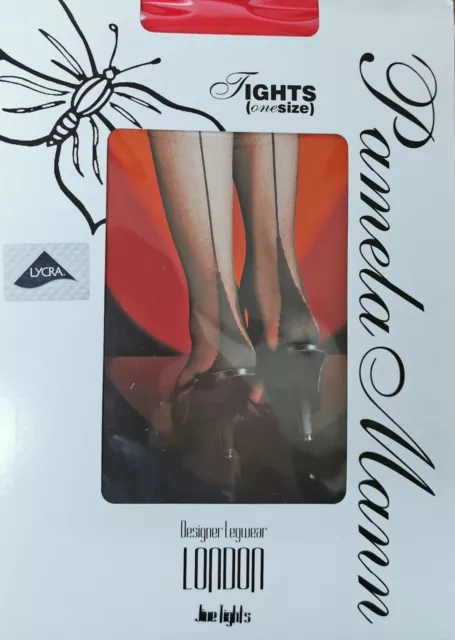 Stunning Sexy 1 Pack Vintage Pamela Mann Classic Retro Seamed Tights One Size