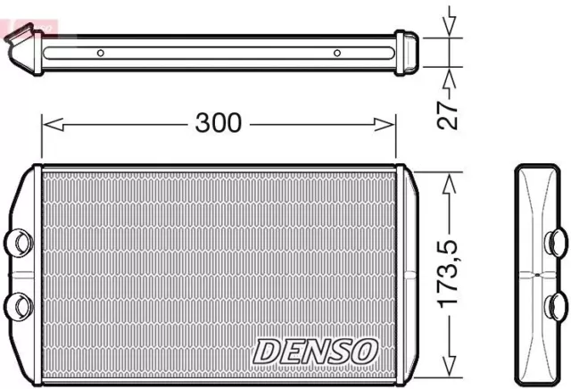 DENSO Intercambiador de Calor Radiador Calefacción Apto para Caja 33S11 DRR12008
