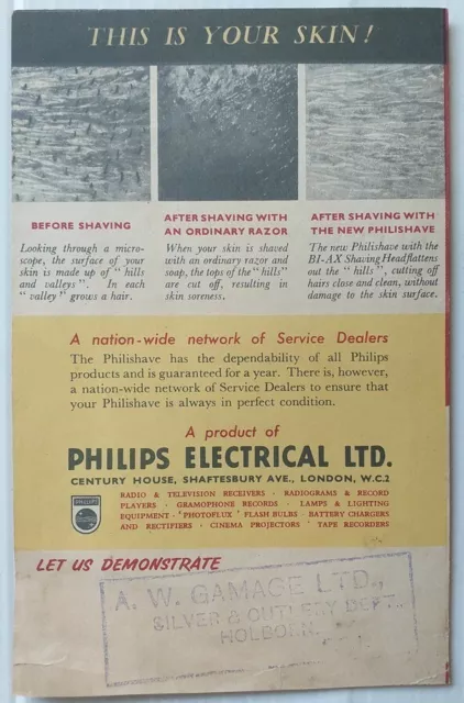 Vintage Phillips Philishave leaflet 3