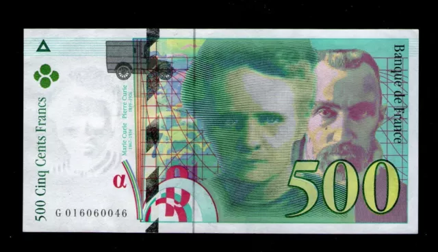 FRANCE, 1994 BANQUE DE FRANCE 500 francs, XF+