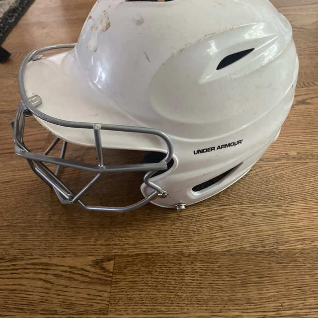 Under Armour Batting Helmet Youth 6 1/2 - 7 1/2~ Mask ~ white Softball Baseball