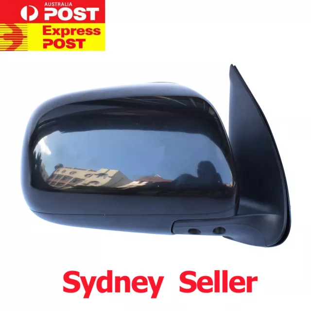 RH RHS Right Hand Manual Door Mirror Black For Toyota Hilux Ute 2WD & 4WD 05~15