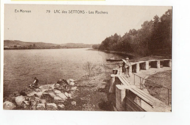 CPA 58 EN MORVAN  lac des settons les rochers