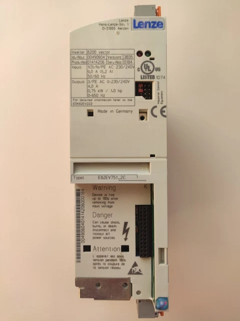 Lenze 8200 vector E82EV751_2C VFD Inverter