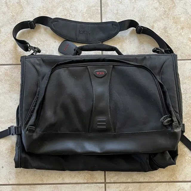 TUMI T-Tech Black Tri-Fold Carry On Garment Bag 536C Luggage Suitcase