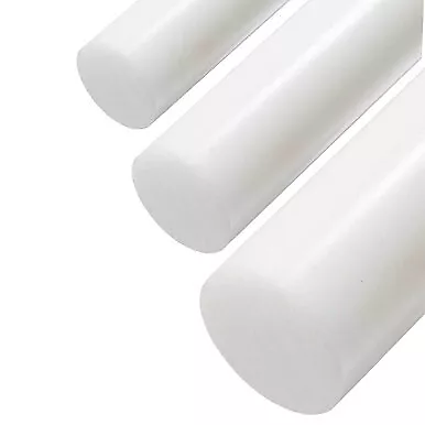 0.750 (3/4 inch) x 35 inches, PTFE Teflon Plastic Round Rod, White, Bar Stock