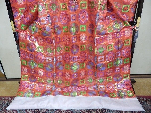 Japanese Kimono Uchikake Luxurious Wedding Embroidery Pure Silk kaleidoscopeK313 9