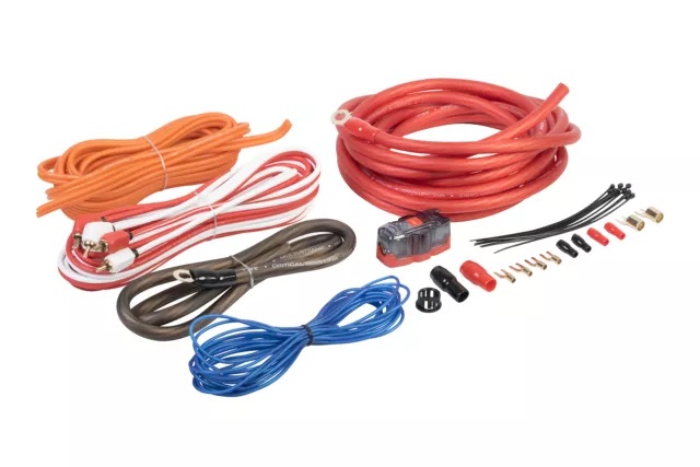 Vibe Critical Link 4 Awg Guage 2000W Amp/Amplifier Wiring Kit Power Rca Fuse