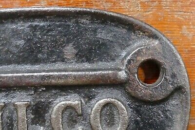 Vintage Antique RILCO Cast Iron Barn Truss Plate - Heavy Embossed Cast Iron 3