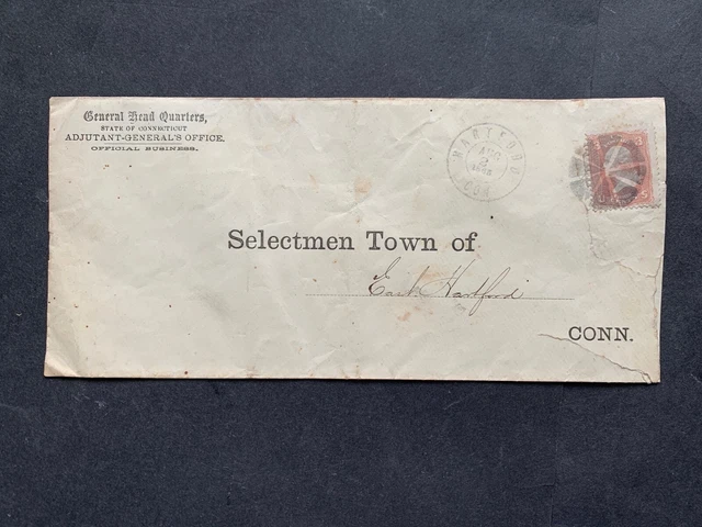 1865 Hartford Ct Fancy Adjutant General Civil War Discharge ! Soldier Porter W@W