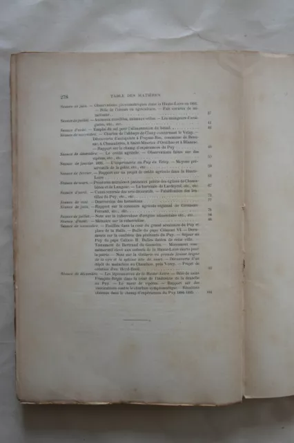 HAUTE-LOIRE. Société agricole et scientifique. 1894-95. Truchard du Molin : la B 3