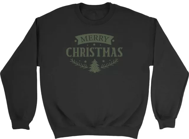 Felpa Maglione Buon Natale Verde Salvia Natale Bambini Bambini Ragazzi Ragazze Regalo