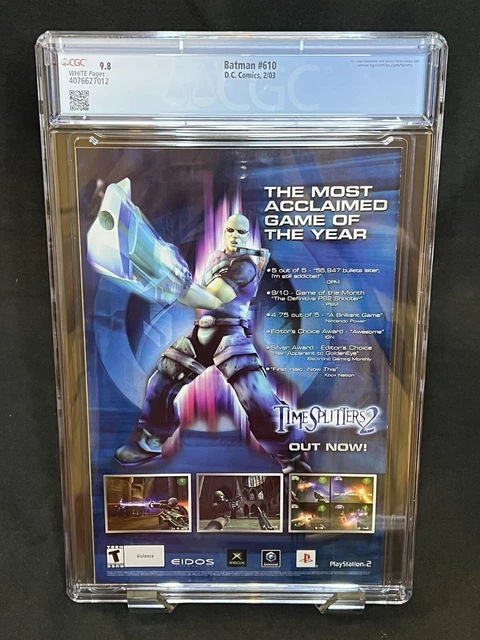 CGC Graded (9.8)  Batman Comic #610 White Pages Hush Mini Series DC Universe 2