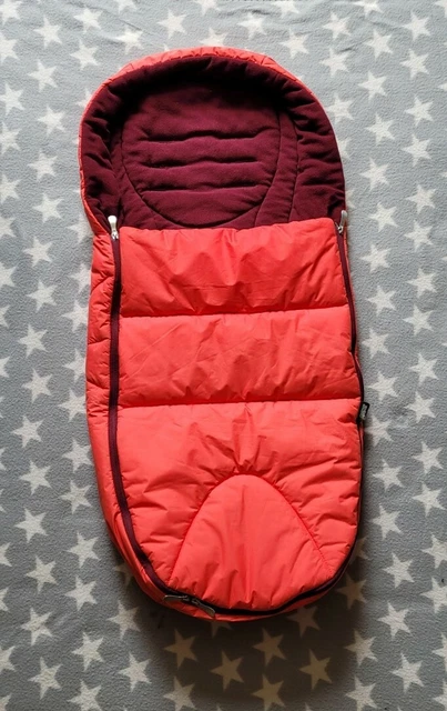 Mamas and Papas Cold Weather Cosytoes Footmuff in Red Purple Fleece Ocarro Sola