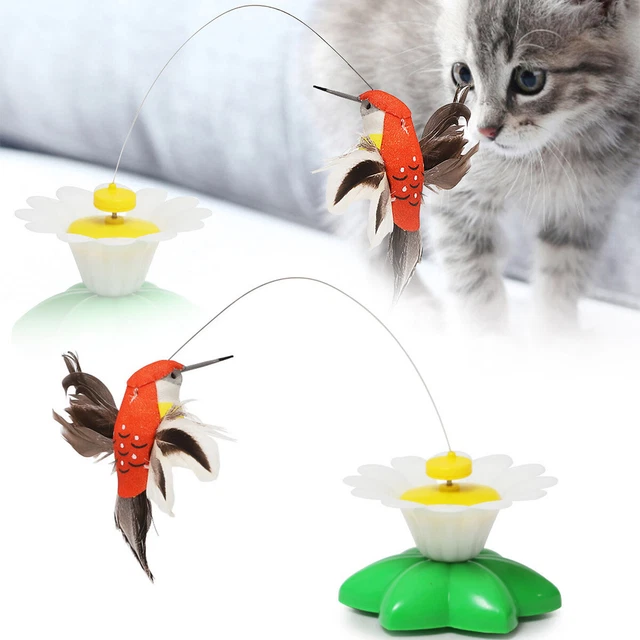 Electric Bird Teaser Kitten Toy Auto Rotate Cat Teaser Training Interactive Toys