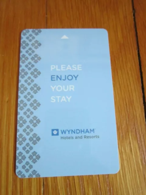 Wyndham Resorts & Hotel Key Card  FREE SHIP Blue Please Enjoy Your Stay SINGLE