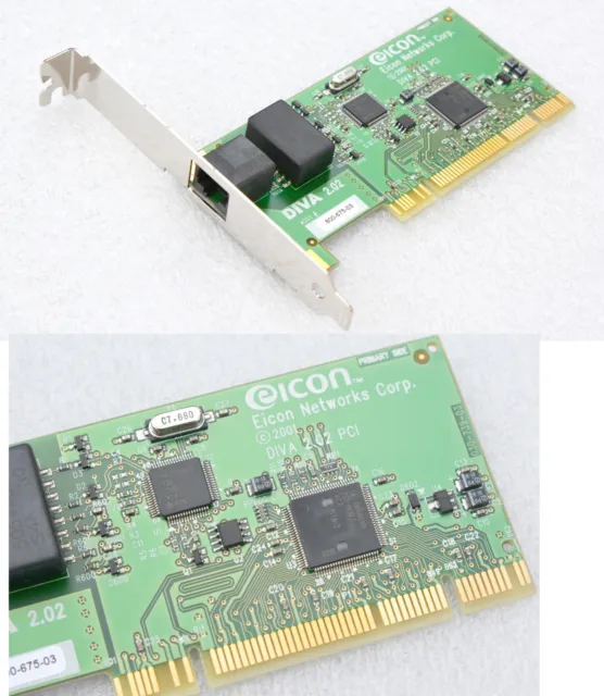 Eicon Diva 2.02 Rnis PCI Carte Routeur Adaptateur Internal P/N 305-189 Dialogic