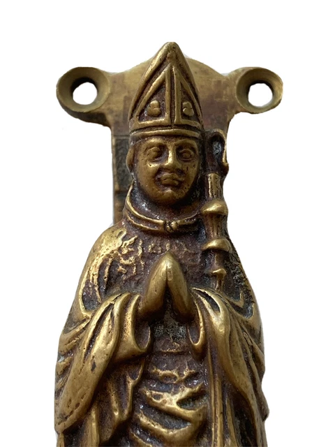 Heurtoir Marteau de Porte Personnage Évêque William de Wykeham Église XIX ème 2