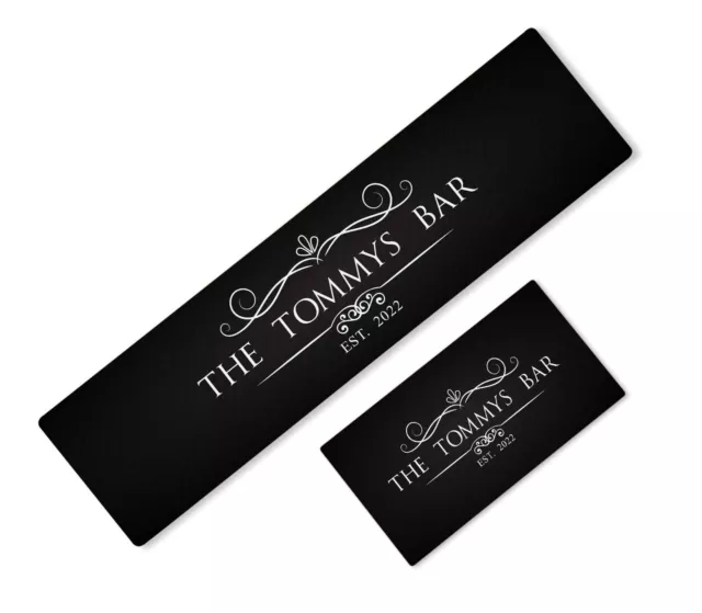 Personalisierte Bar Runner jede Text Biermatte ideal Zuhause Pub Café gebraucht 468