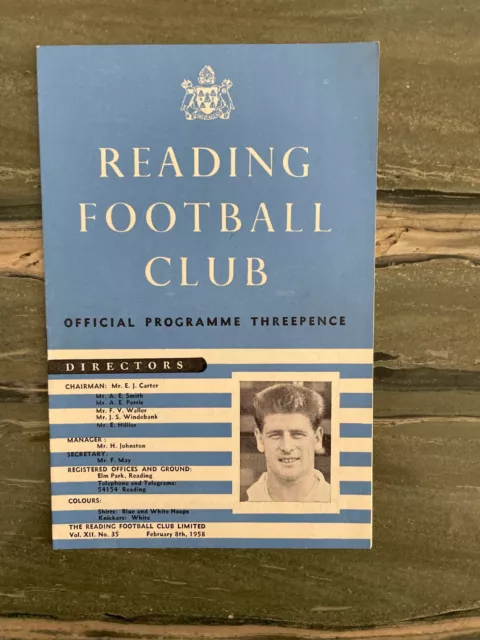 Reading v Crystal Palace, Div 3 (S), 1957/58