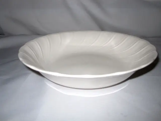 Nikko Blossom Time White Satin Cereal Soup Bowl Swirls Japan 7 5/8"