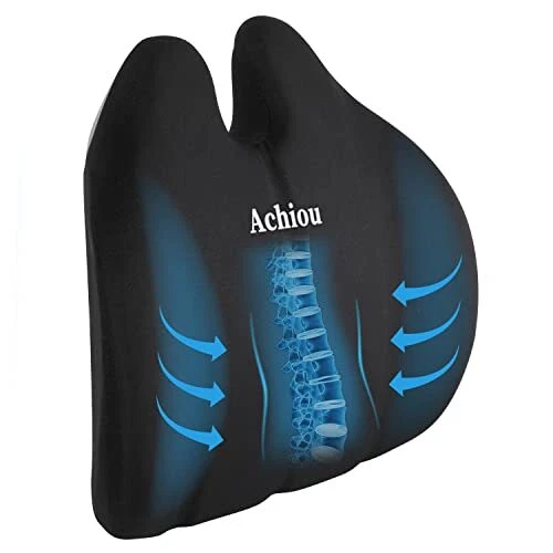 Achiou Lumbar Support Pillow for Office Chair Back Support Pillow for Car