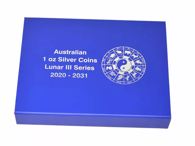 Münzbox für Lunar III Serie 12x 1 Oz Silber 2020-2031 2