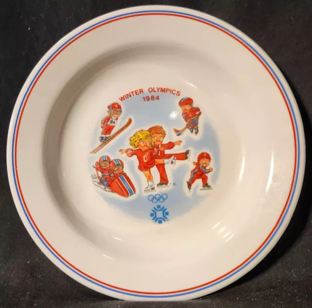 Winter Olympics 1984 Corelle Campbell's Soup Bowl Sarajevo  8 1/2” Vintage