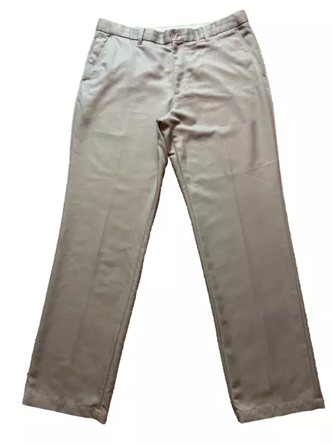 GREG NORMAN FOR Tasso Elba Flat Front Khaki Chino Golf Quick Dry Tan Pants 36x34 19.99 PicClick