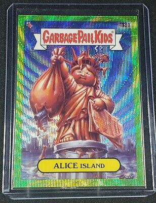 Alice Island 2020 Topps Chrome Garbage Pail Kids Green Wave Refractor #d 185/299