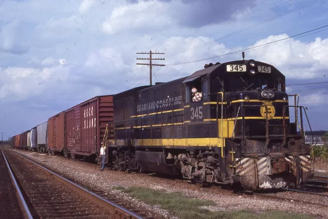 Duplicate  Train Slide Seaboard U-18-B #345 09/1976 Taft Florida