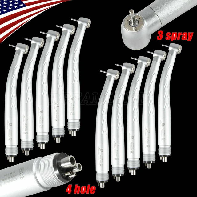10 NSK Style Dental High Speed Turbine Handpiece 3 Spray 4-Hole yabangbang r2ut