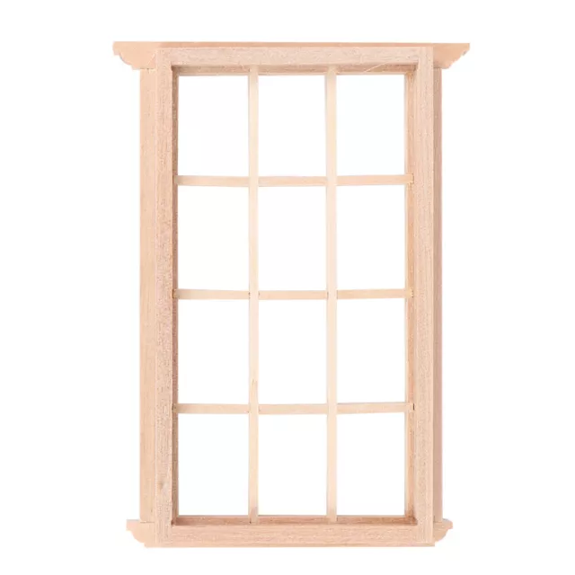 Unpainted Mini Window Frames for DIY Craft (1/12 Scale)