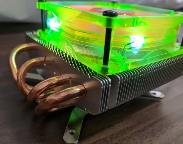 New Custom Gaming Mod UV LED w/ Orange 3pin Cooling Fan for AMD AM2+,AM3,K8 CPU