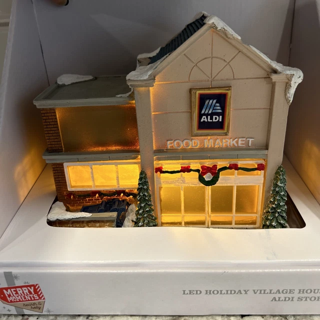 ALDI FOOD MARKET LED Holiday Village House ALDI Grocery Store Battery