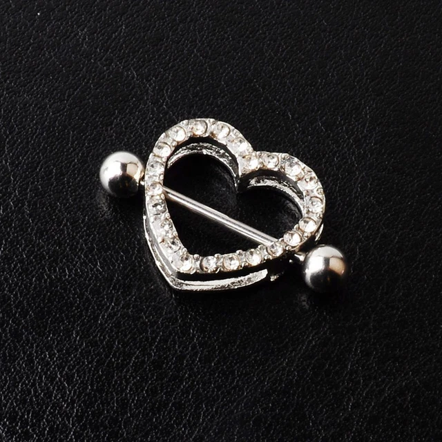 Zircon Luxury Barbell Double Layer Sexy Body Piercing Nipple Ring Body Jewelry