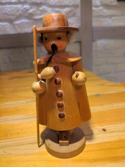 Räuchermann Räuchermännchen Hirte DDR Erzgebirge GERAUCHT 16cm