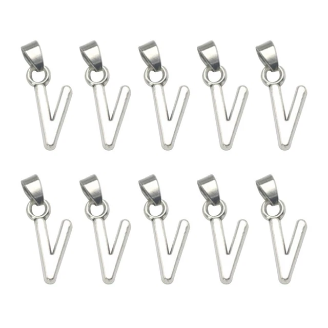 20 pcs DIY pendant charms Silber Initial Anhänger Alphabet Anhänger Diy Brief Ch 10