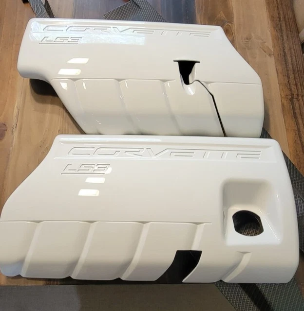 C6 Corvette Painted LS3 Fuel Rail Covers Arctic White Fit 2008-2013