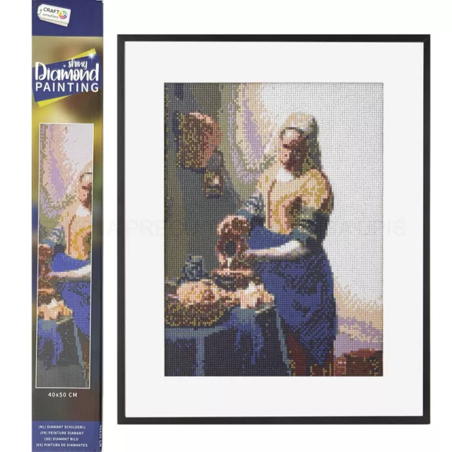 Diamond Painting Dienstmagd mit Milchkrug (Vermeer) 40x50 cm - der neue Mal ...