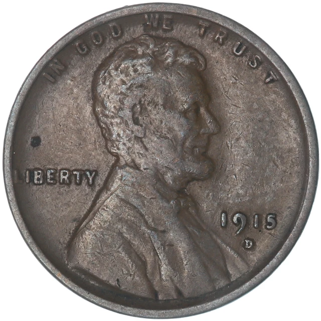 1915 D Lincoln Wheat Cent Very Fine Penny VF+ See Pics U604