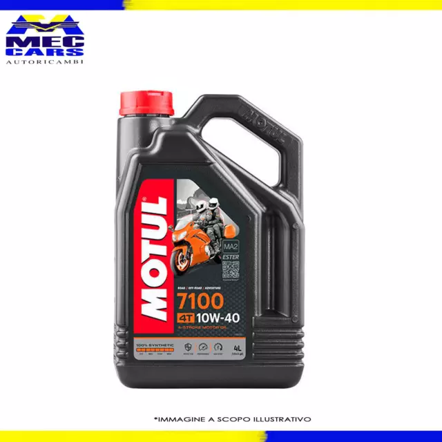 Olio Motore Moto Motul 7100 10W40 4 Litri 4 Tempi Api Sn Jaso Ma2 100% Sintetico